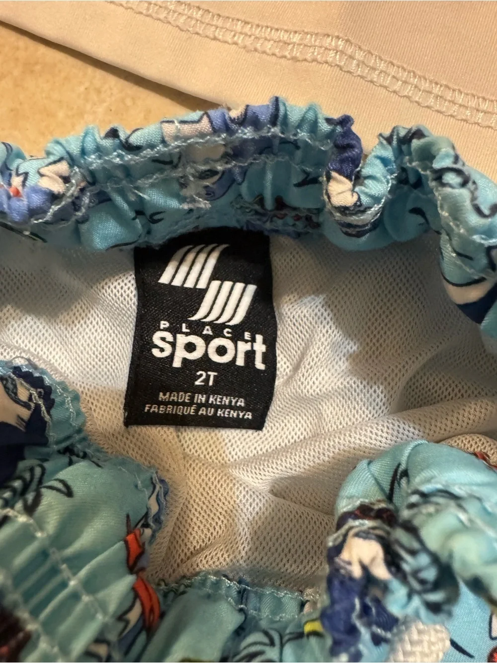 The Children's Place Light Blue, Navy & White Shark Bike Rashguard Set